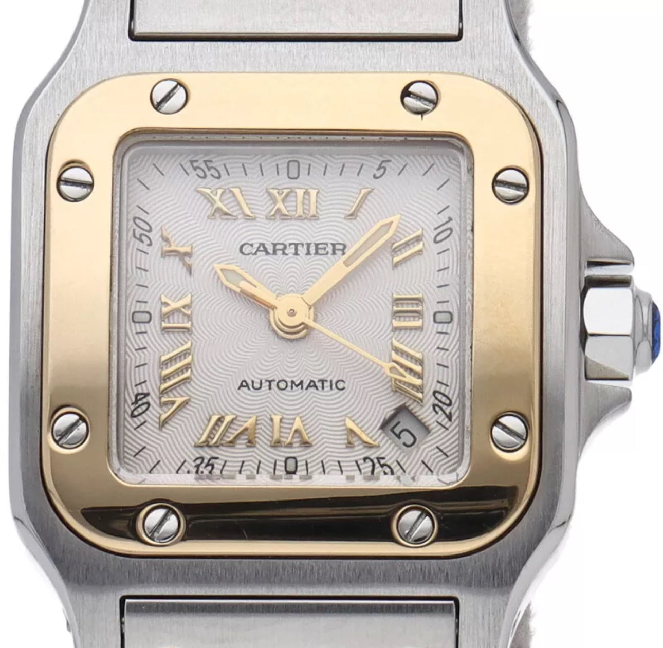 CARTIER SANTOS GALBÉ, AUTOMATIC, 25.00 MM , 20th Anniversary Limited Edition, Stainless Steel and 18K Gold New unused Vintage watch, Made in Switzerland