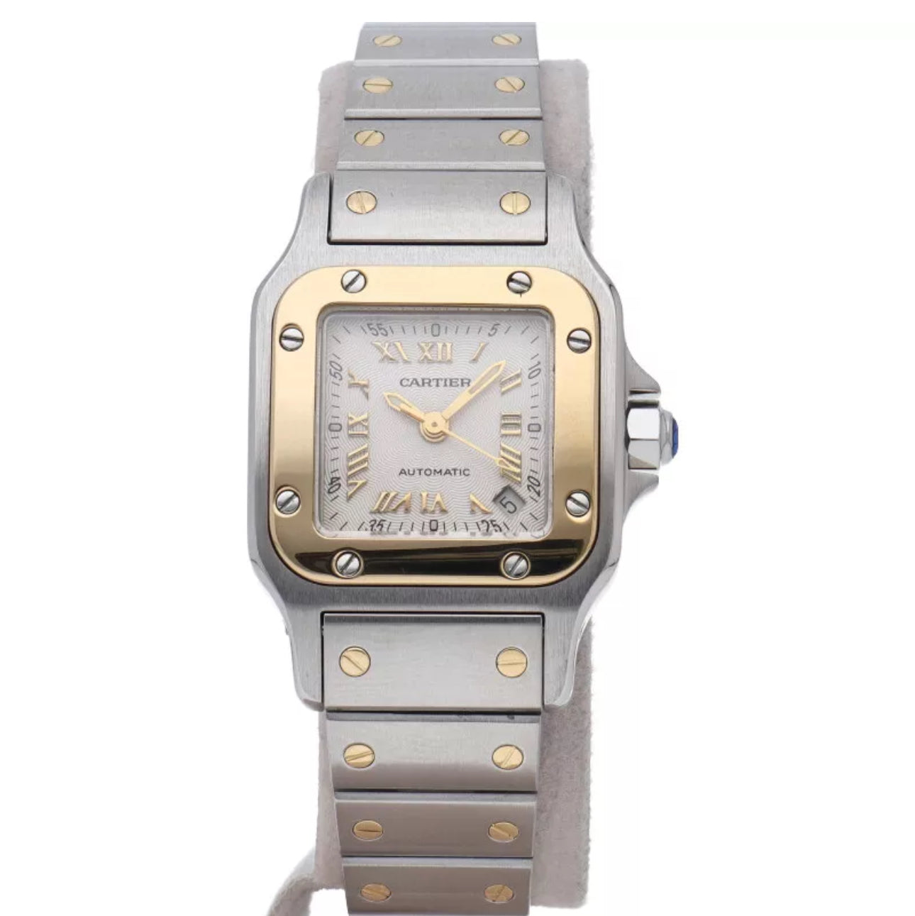 CARTIER SANTOS GALBÉ, AUTOMATIC, 25.00 MM , 20th Anniversary Limited Edition, Stainless Steel and 18K Gold New unused Vintage watch, Made in Switzerland