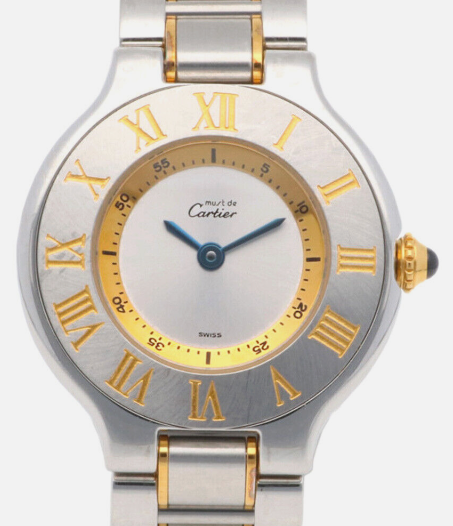 MUST DE CARTIER 21, QUARTZ, 27.80mm x 30.00mm, New unused old stock watch, Made in Switzerland